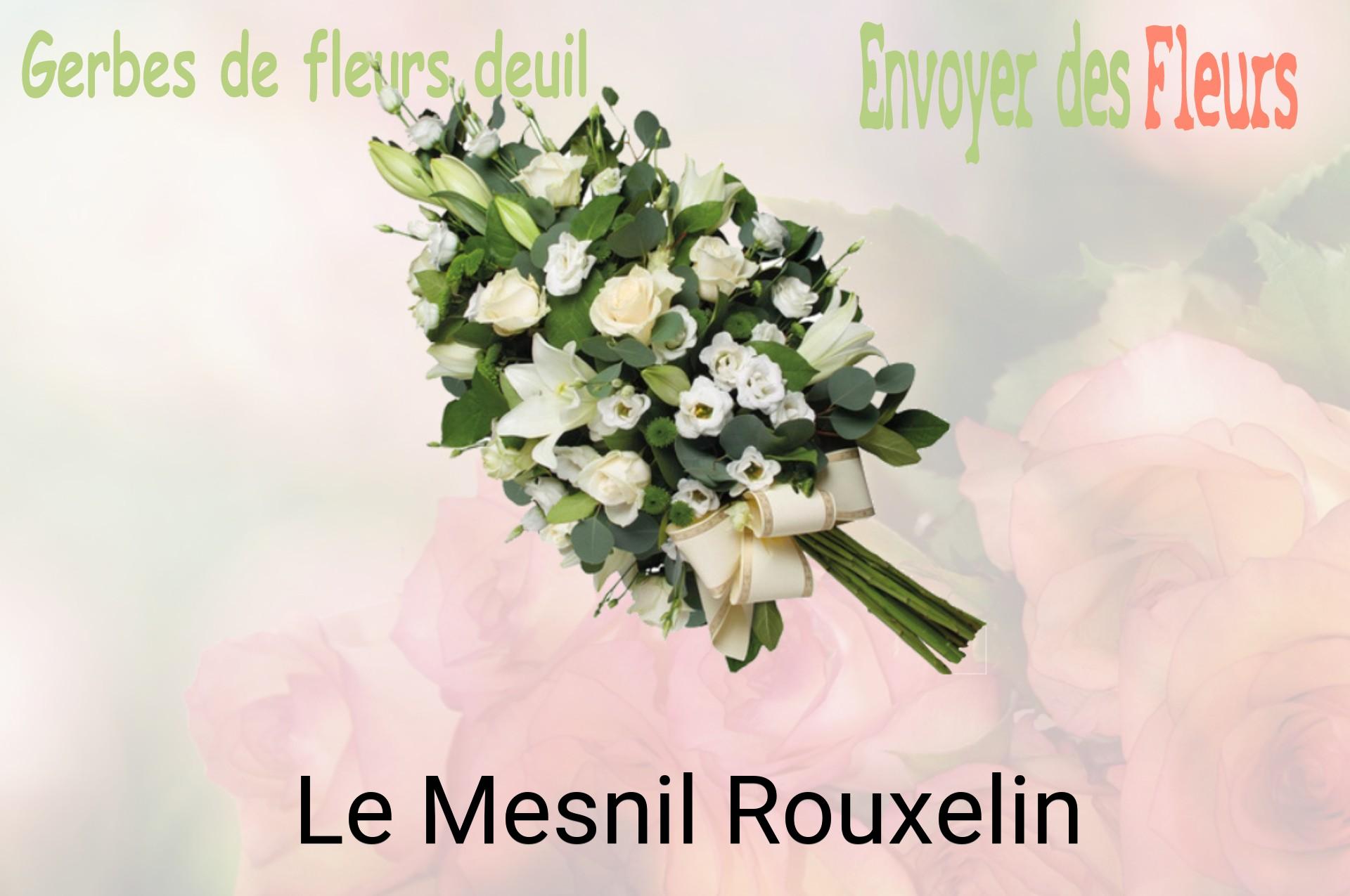 Gerbe de fleurs de deuil livrée à Le Mesnil-Rouxelin